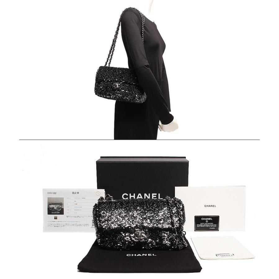 美品 シャネル チェーンショルダーバッグ ココマーク シルバー金具