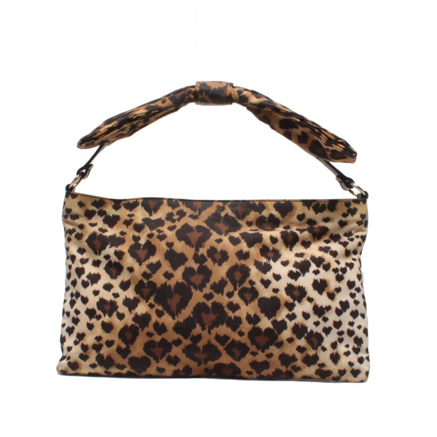 レッドヴァレンティノ ハンドバッグ ヒョウ柄 リボン レディース RED