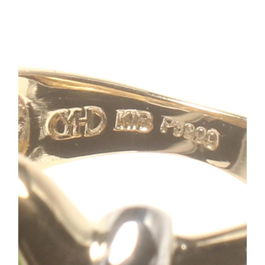 美品 ユキコハナイ リング 指輪 K18 Pt900 ダイヤ0.03ct レディース 