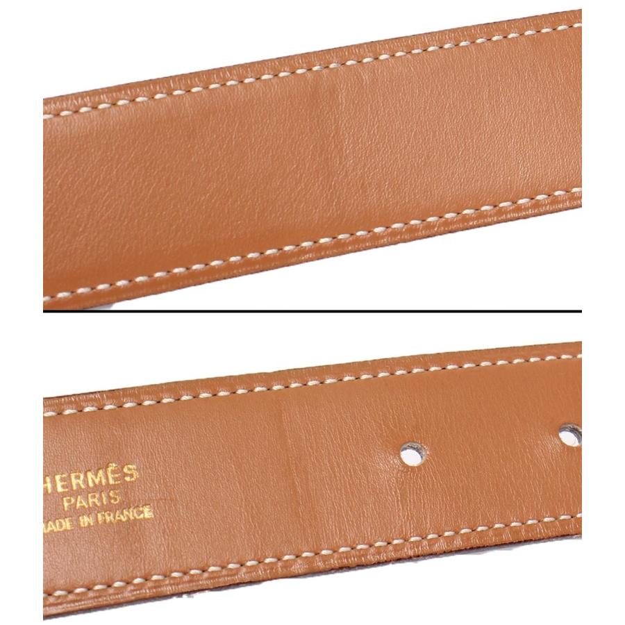 エルメス ベルト エブリンバックル リバーシブルベルト65 シルバー金具