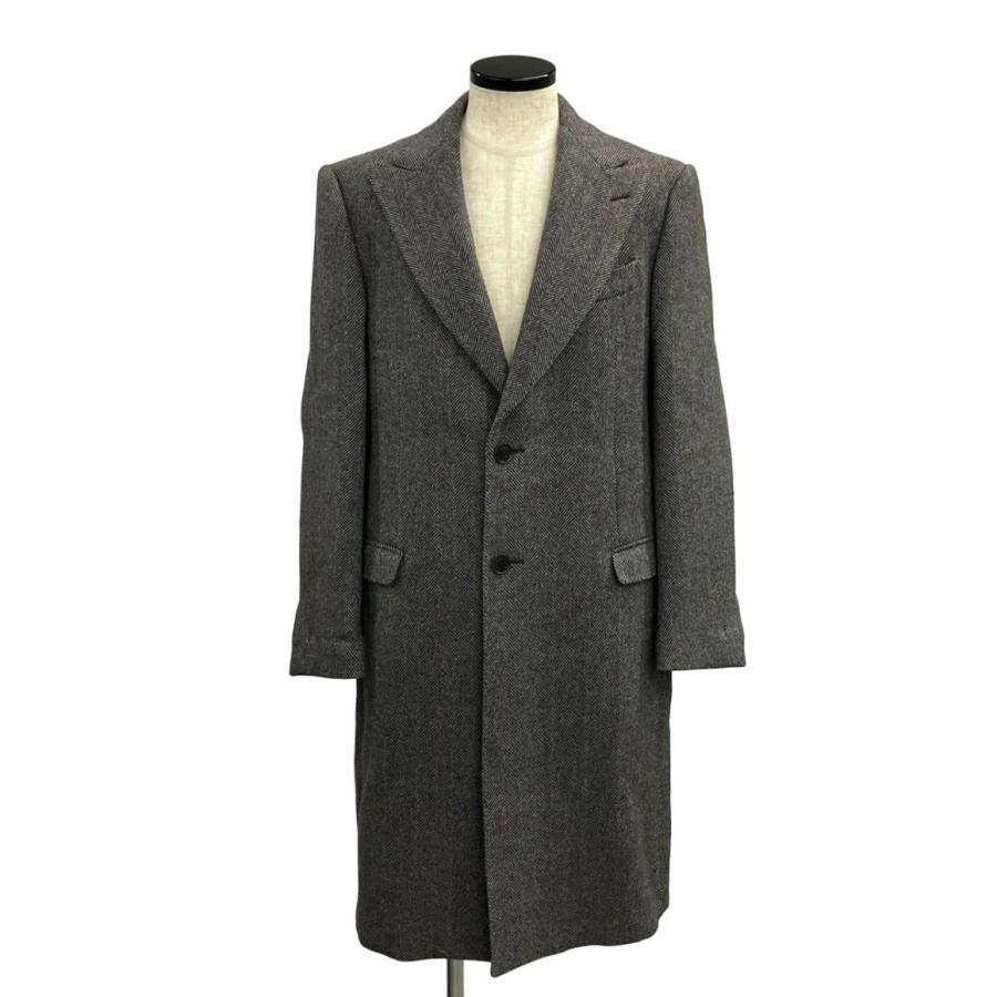 美品 サルヴァトーレフェラガモ コート ヘリンボーン メンズ SIZE 52
