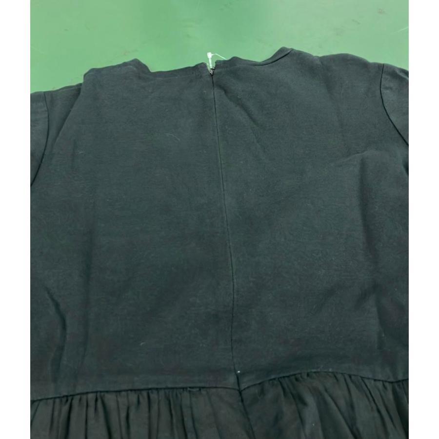 ボーダーズアットバルコニー 半袖プリーツフレアロングワンピース  