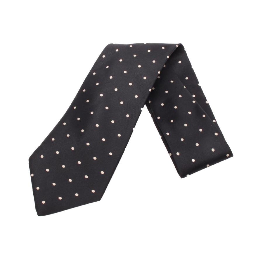 ランバン ネクタイ シルク100％ ドット柄 メンズ LANVIN 中古