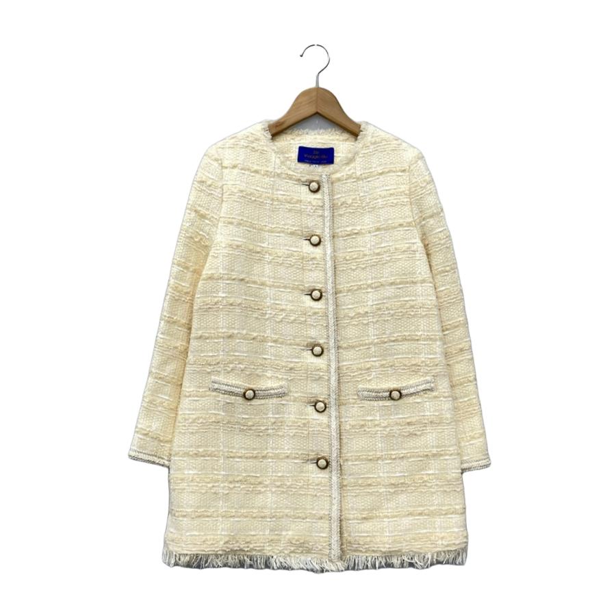 美品 ビアッジョブルー ツイードジャケット レディース SIZE 1 (S 
