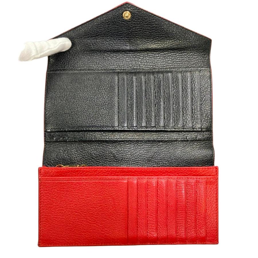 ミュウミュウ 三つ折り長財布 ラブレター レディース MIUMIU 中古