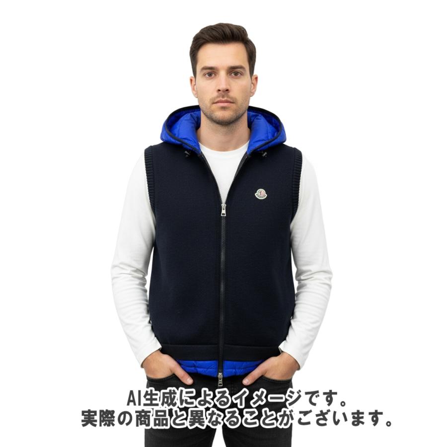 美品★MONCLER モンクレール MAGLIA GILET ダウンベスト正規品 モンクレール ダウン切切替ニットベスト MAGLIA GILET メンズ SIZE S