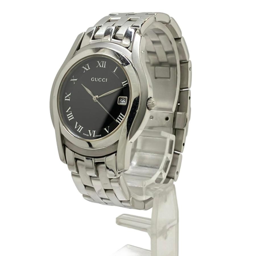 グッチ 腕時計 クオーツ ブラック YA055302 メンズ GUCCI 中古 