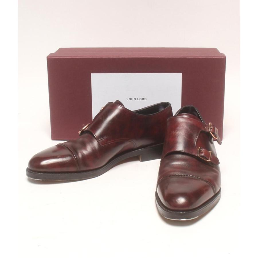 JOHN LOBB ダブルモンク革靴 8ハーフ ジョンロブ ダブルモンクシューズ