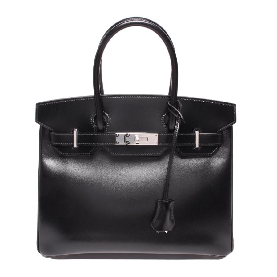 美品 エルメス レザーハンドバッグ U刻印 シルバー金具 バーキンセリエ  