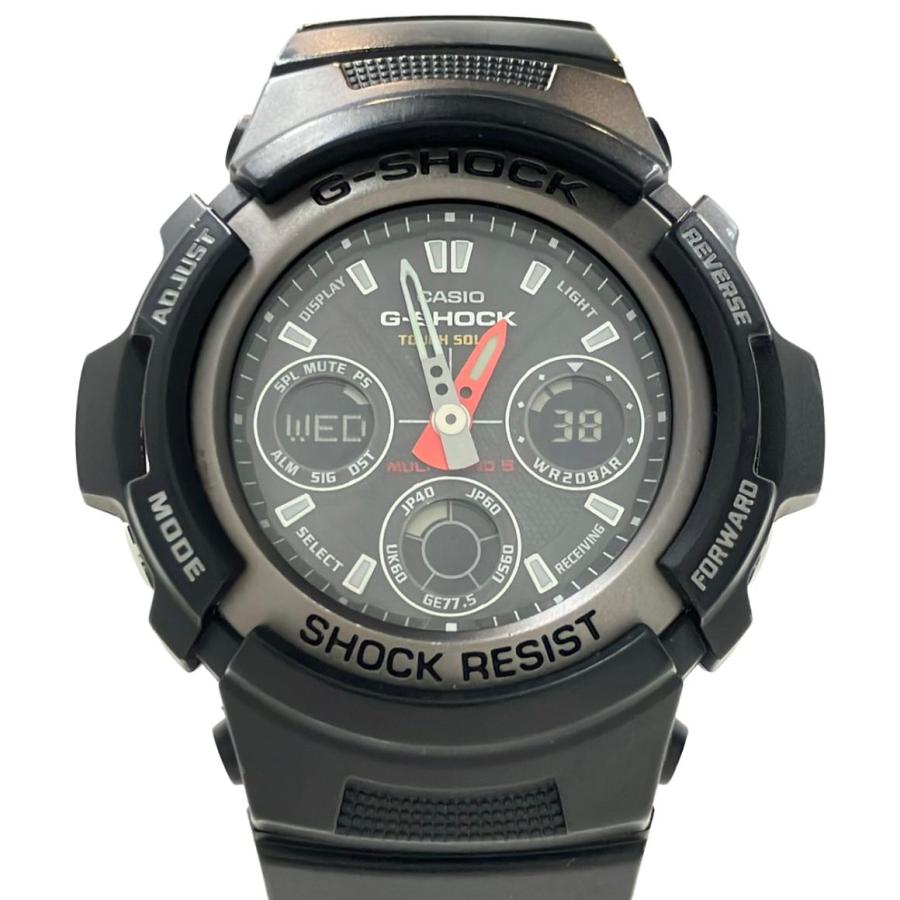 カシオ 腕時計 G-SHOCK ソーラー ブラック AWG-101 メンズ CASIO