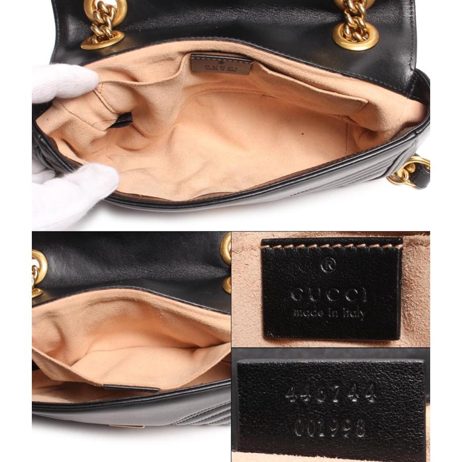 グッチ レザーショルダーバッグ ゴールド金具 キルテイング ミニバッグ  