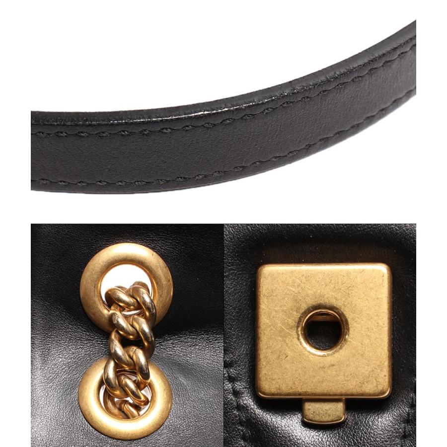 グッチ レザーショルダーバッグ ゴールド金具 キルテイング ミニバッグ  