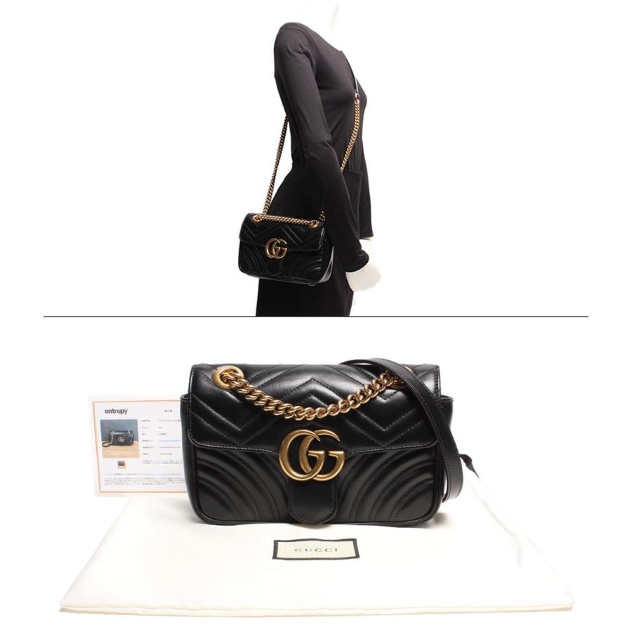 グッチ レザーショルダーバッグ ゴールド金具 キルテイング ミニバッグ  