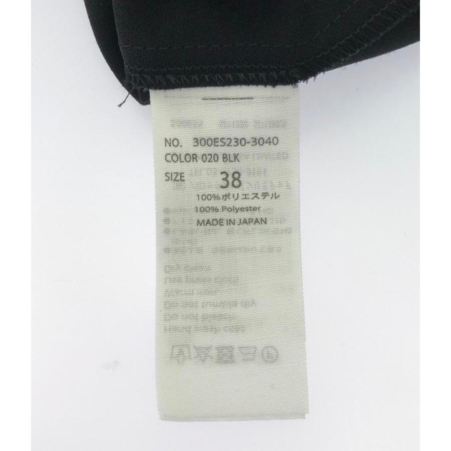 エンフォルド 19AW ブラウス ノーカラー パフスリーブ ウール  S 黒 ENFOLD - エンフォルド 19AW ブラウス ノーカラー パフスリーブ ウール