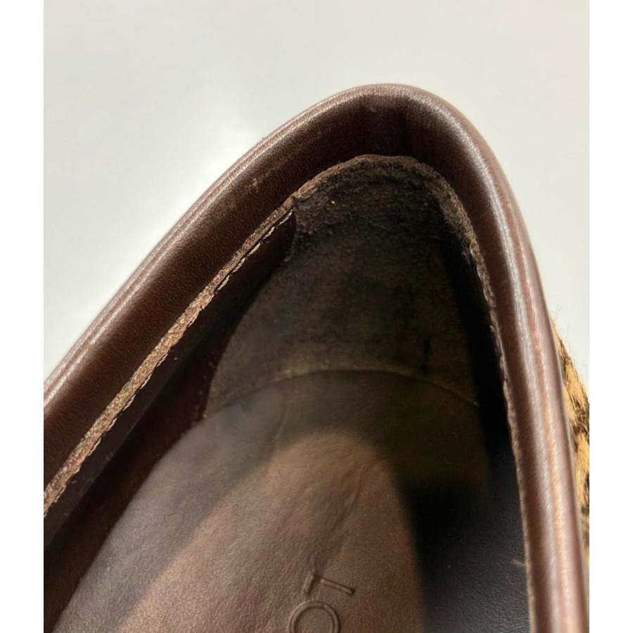 ルイ・ヴィトン ハラコ ローファー ダミエ柄 メンズ SIZE 6 1/2