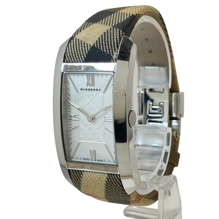 バーバリー 腕時計 クオーツ シルバー BU1076 メンズ BURBERRY 中古