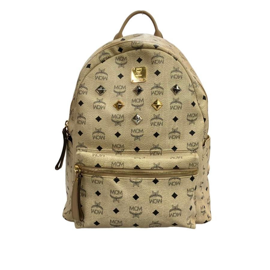 MCM ベージュ Mサイズ）横32cm×縦40cm×横幅14.5cm MCM リュック バックパック ベージュ miniサイズ ミニ｜Yahoo