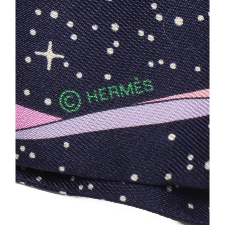 HERMES エルメス★ツイリー エルメス HERMES スカーフ ツイリー SPACE DERBY シルク ツイリー