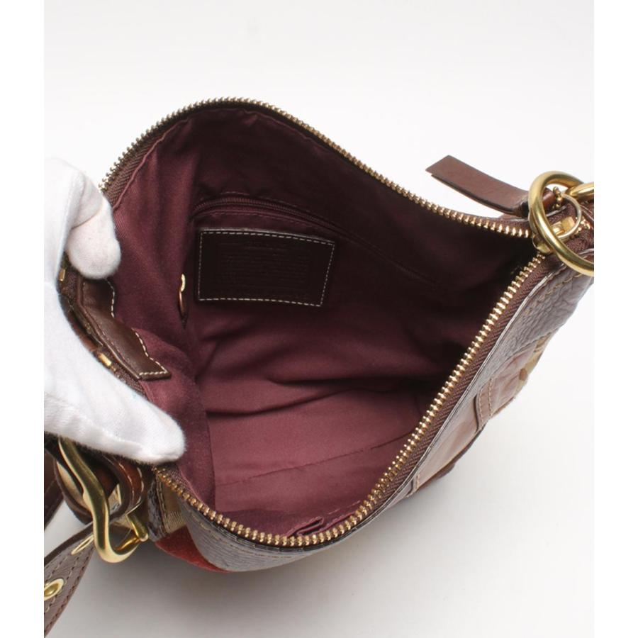 コーチ ショルダーバッグ 斜め掛け パッチワーク ハラコ シグネチャー