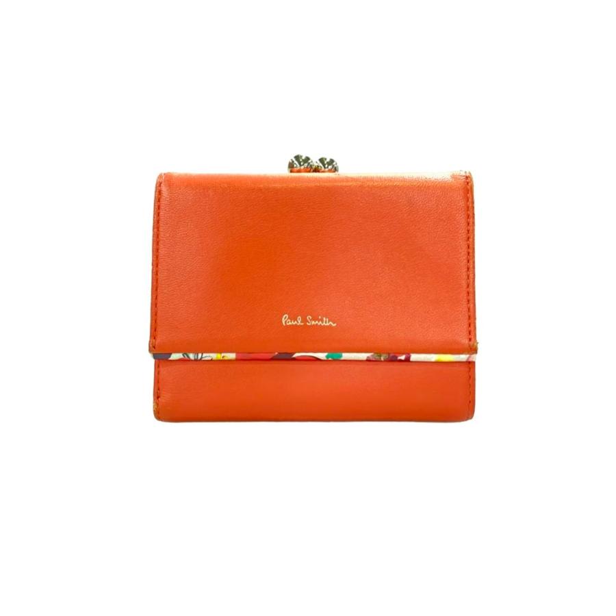 【新品】ポールスミス✨プレススタッド 折り財布 コラルオレンジ 三つ折り財布 新品】ポールスミス✨プレススタッド 折り財布 コラルオレンジ 三