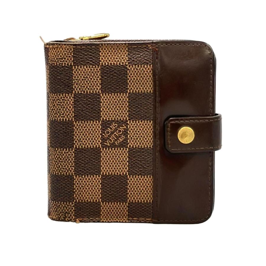 ルイ・ヴィトン 二つ折り財布 コンパクトジップ ダミエ N61668