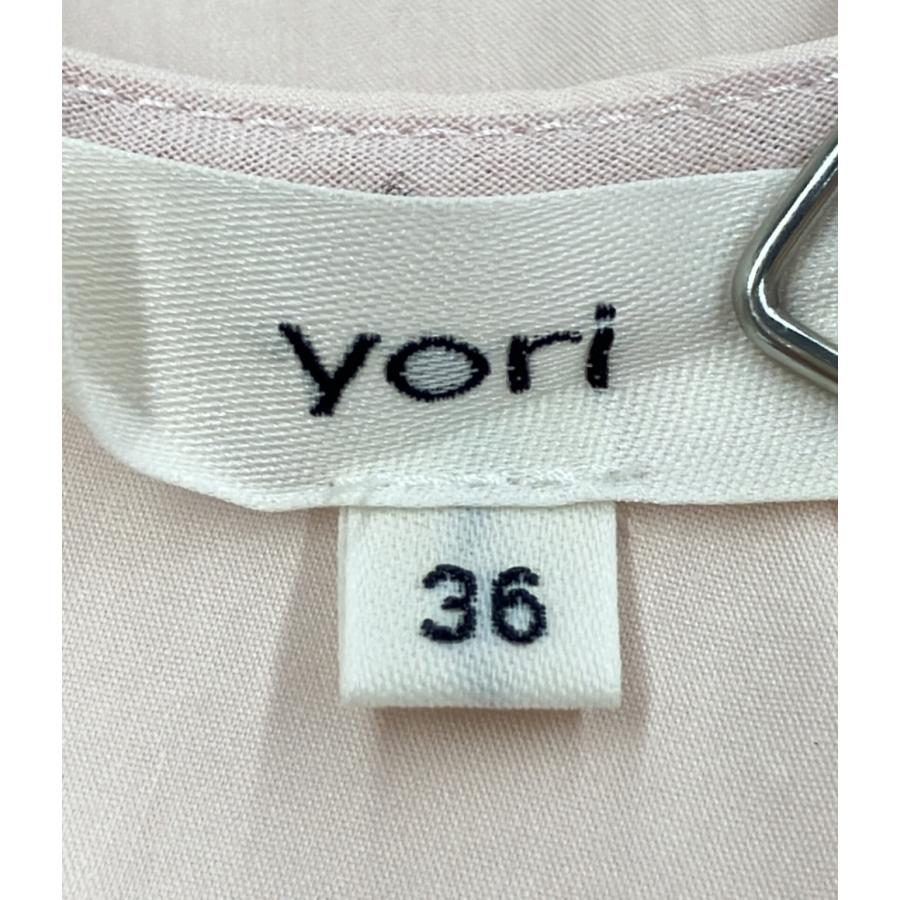 美品 ヨリ ケープフリルブラウス YR2221-066SM-3 レディース SIZE 36 