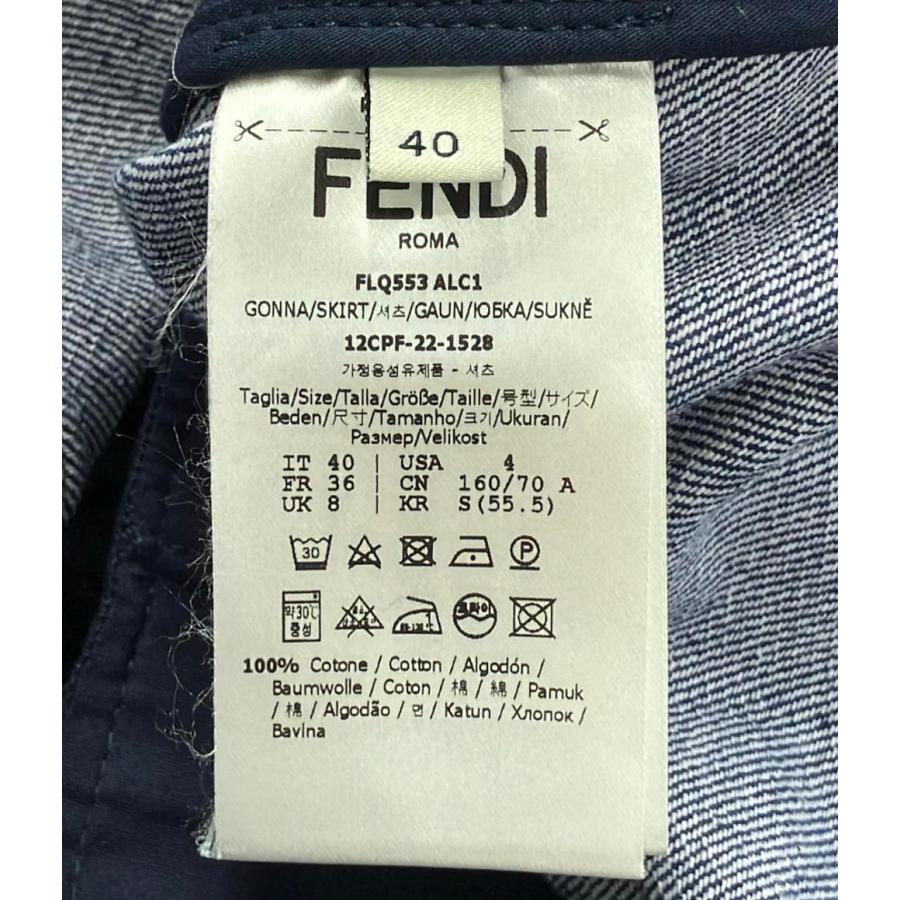 FENDI スカート　40　ヴィンテージ 希少サイズ OLD FENDI タイトスカート 膝丈 ズッカ柄 ブラウン