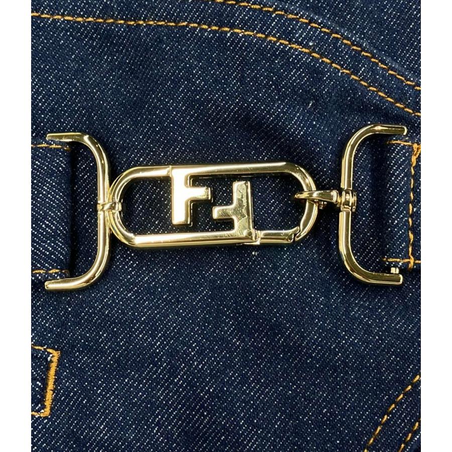 美品 フェンディ レイヤード デニムスカート FLQ553 ALC1