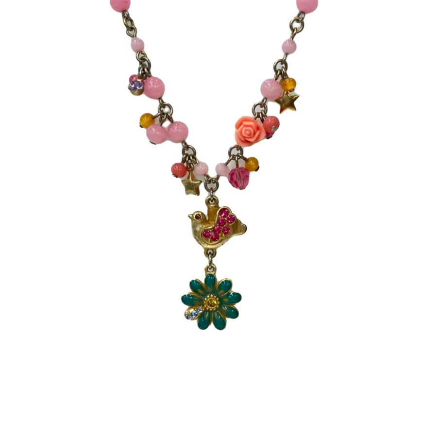 アナスイ ネックレス 鳥モチーフ 花モチーフ レディース ANNA SUI 中古 