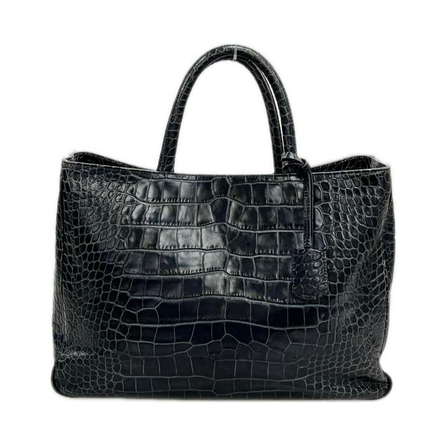 ✨良品✨ FURLA クロコ型押 オールレザー 2way トートバッグ A4 FURLA
