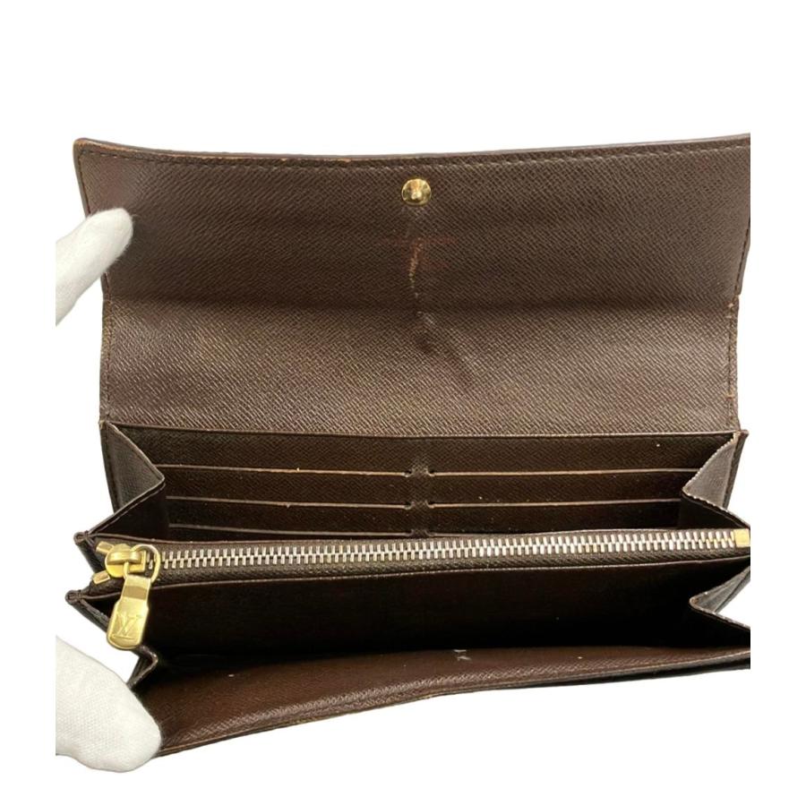 【新品未使用】LOUIS VUITTON ダミエ・エベヌ 長財布（箱付） ルイ・ヴィトン 長財布 ポルトフォイユ サラ ダミエ エベヌ N61734