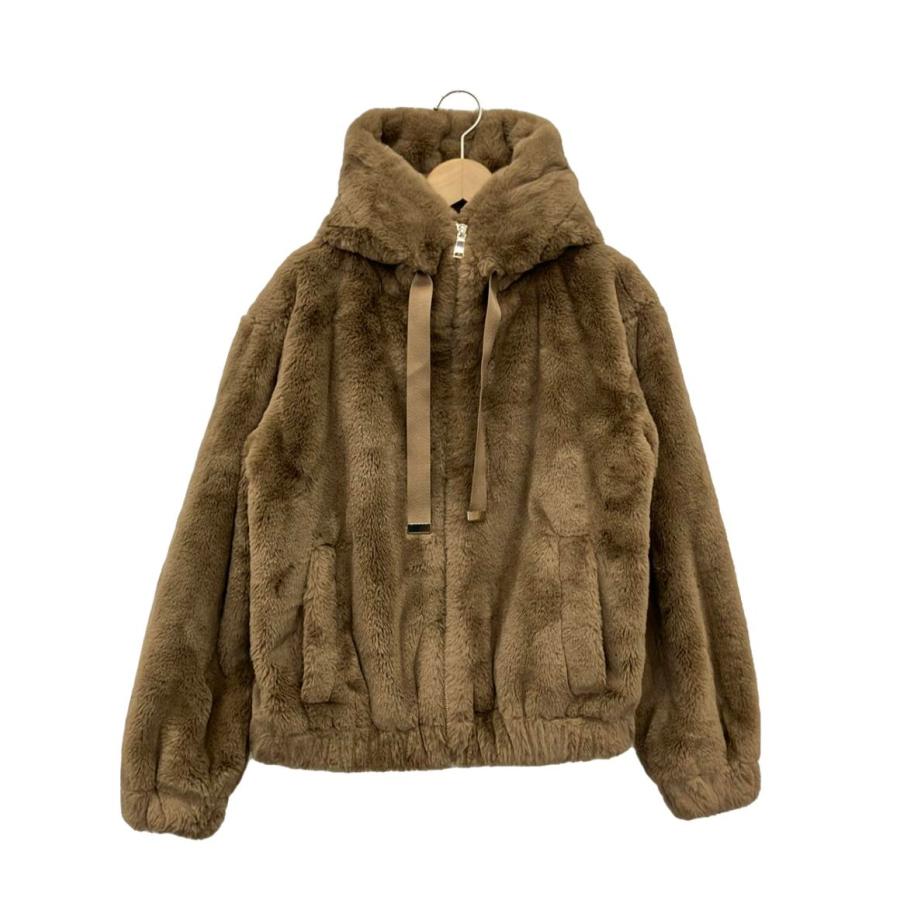 ZARA フェイクファー ジャケット レディース 美品 ザラ ジップアップフェイクファージャケット レディース