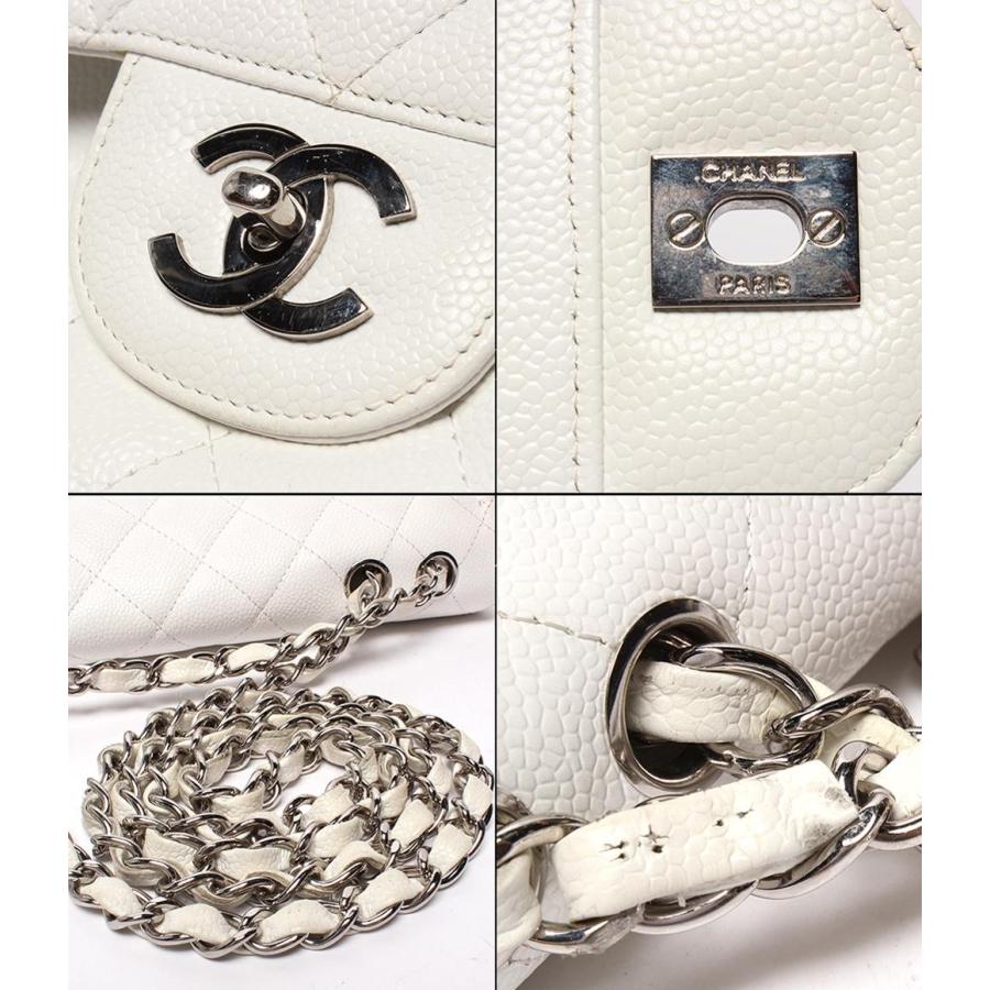 シャネル チェーンショルダーバッグ シルバー金具 ダブルチェーン