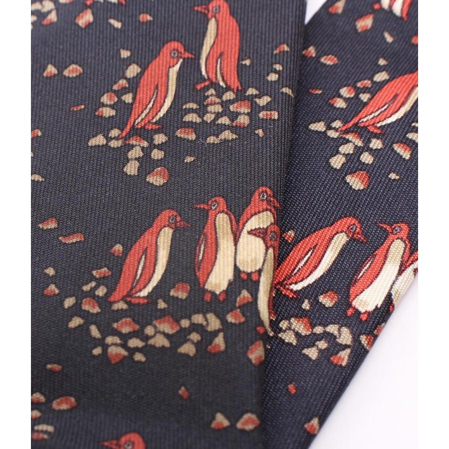 エルメス ネクタイ シルク100% ペンギン柄 メンズ HERMES 中古 エルメス ネクタイ シルク100% ペンギン柄 メンズ HERMES 中古