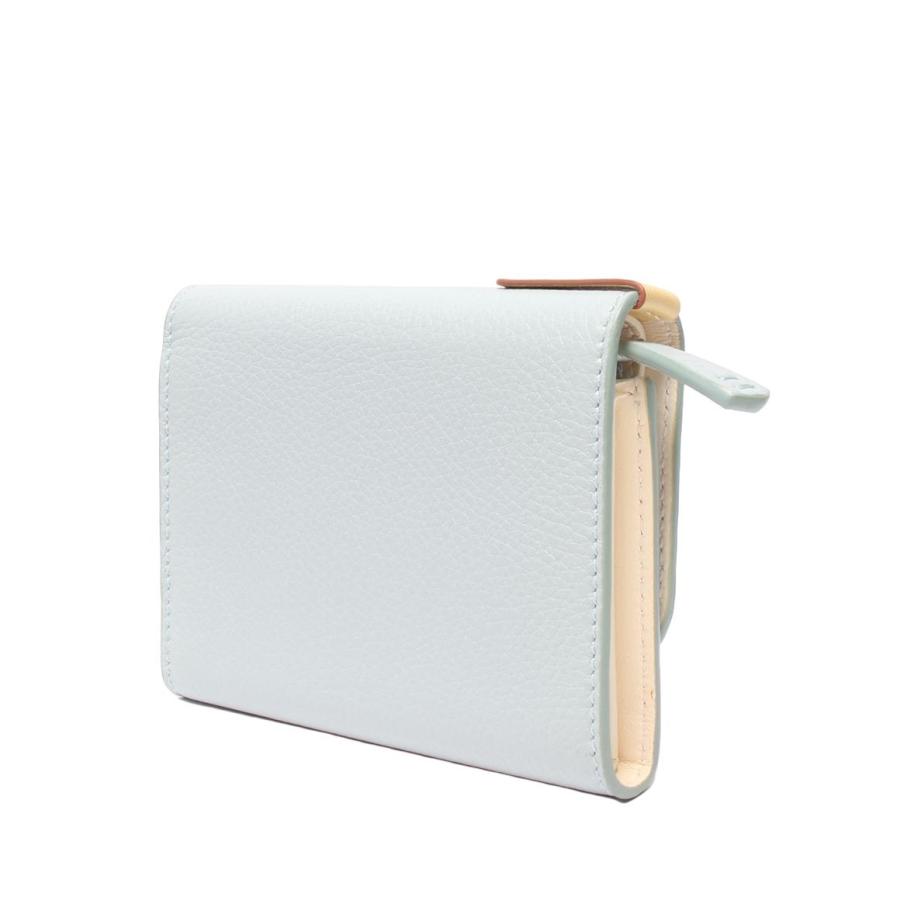 ロロピアーナ　Loro Piana 折り財布　レザー　水色 ロロピアーナ 三つ折り財布 レディース Loro Piana 中古 : Rehello by