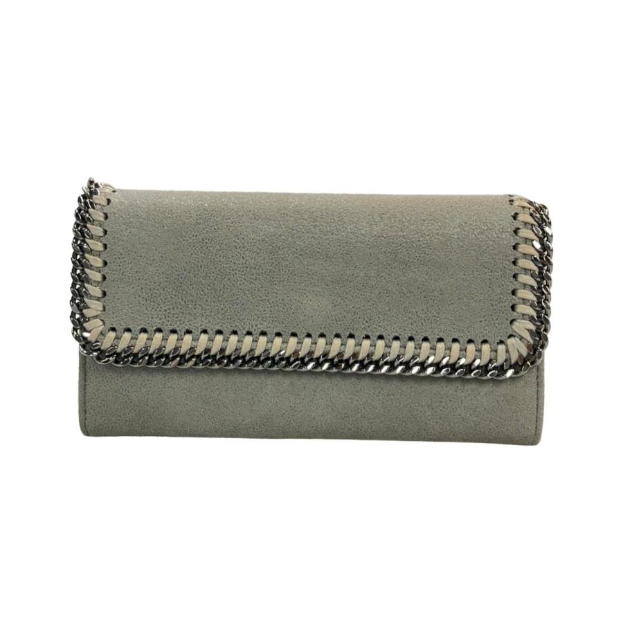 ステラマッカートニー STELLA McCARTNEY ファラベラ 二つ折り 長財布 430999 w9132 ネイビー レディース【中古】 ステラマッカートニー 二つ折り長財布 ファラベラ 430999 W9132
