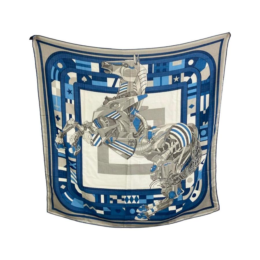 エルメス スカーフ カレ100 ROBOCABAR メンズ HERMES 中古 : Rehello