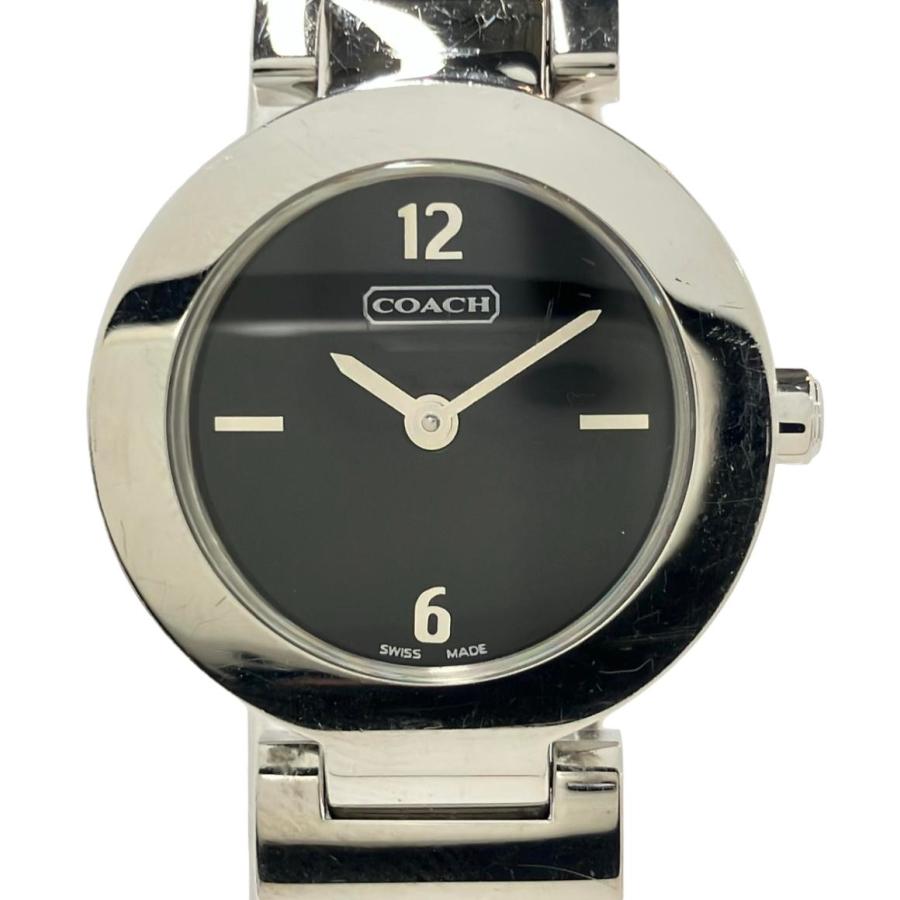 コーチ 腕時計 クオーツ ブラック 0185 レディース COACH 中古