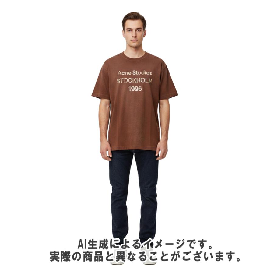アクネ ストゥディオズ 半袖Tシャツ スプレーヴィンテージ 加工 ロゴ