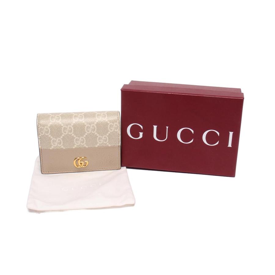 新品同様‼️ GUCCI GGスプリーム コンパクトウォレット ミニ財布 LOVE GUCCI グッチ GGスプリーム コンパクトウォレット 768251 三つ折り