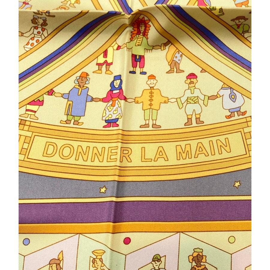 エルメス スカーフ カレ90 シルク100% 手を差し伸べる DONNER LA