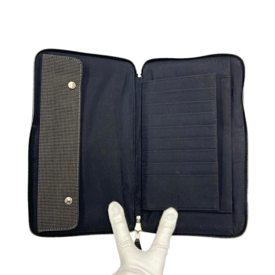 エルメス HERMES パースGM エールライン ラウンドファスナー グレー シルバー金具 ユニセックス【中古】 エルメス ラウンドファスナー長財布 シルバー金具 パースGM エール