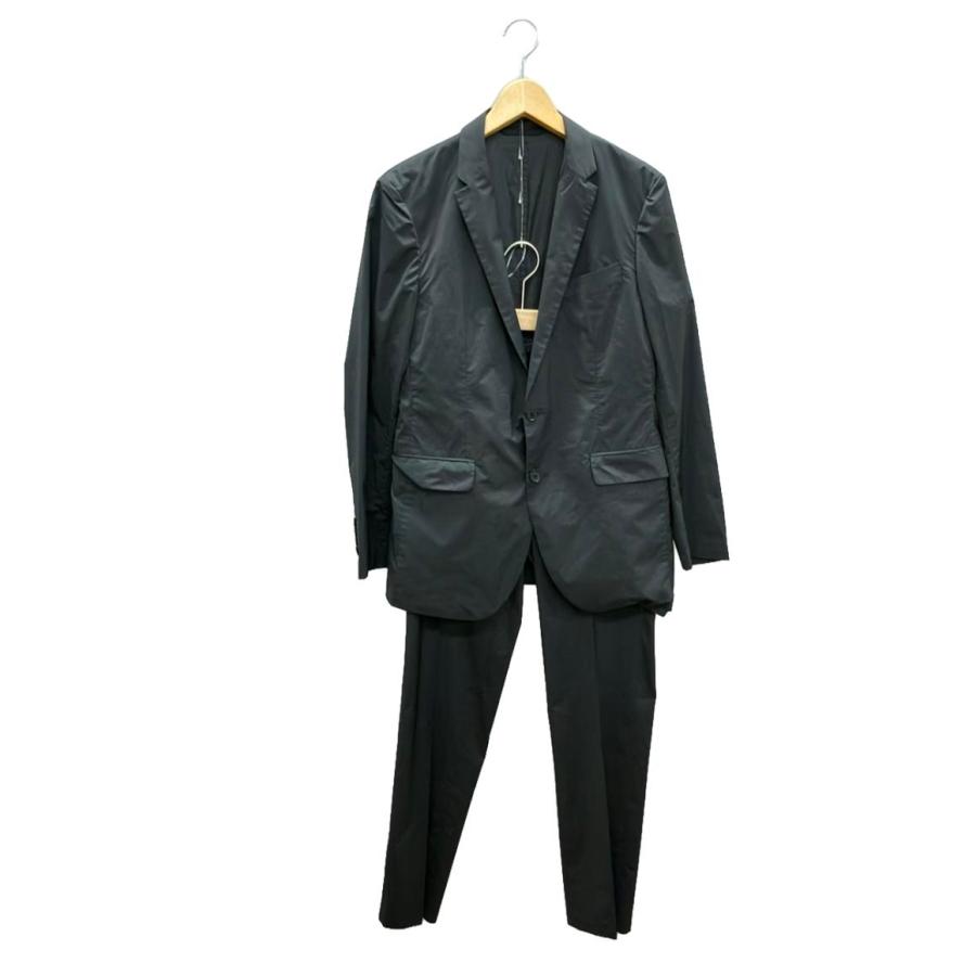 JOSEPH HOMME スーツセットアップ　ストライプ黒48Ｌ 訳あり ジョゼフオム ストライプ柄セットアップスーツ 薄手 メンズ