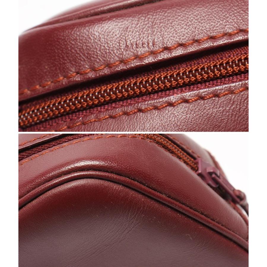 美品Cartierカルティエ コスメポーチ 小物ポーチ レザー 茶系 スペイン製 カルティエ ポーチ レディース Cartier 中古 : Rehello by