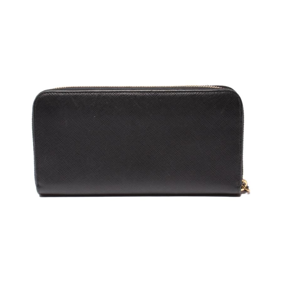 専用品✨ プラダ PRADA 長財布 ラウンドファスナー シボ革 牛革 ブラック PRADA 【未使用】プラダ ラウンドファスナー長財布 レザー 黒