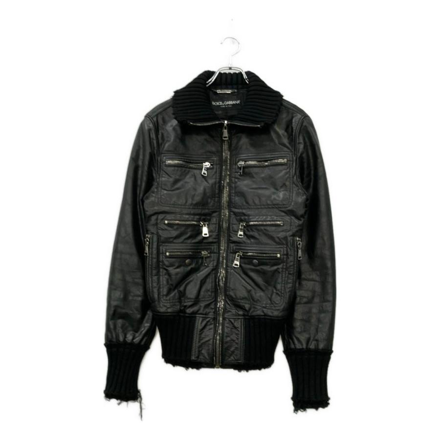 ドルチェアンドガッバーナ レザージャケット ダブルジップ マルチ