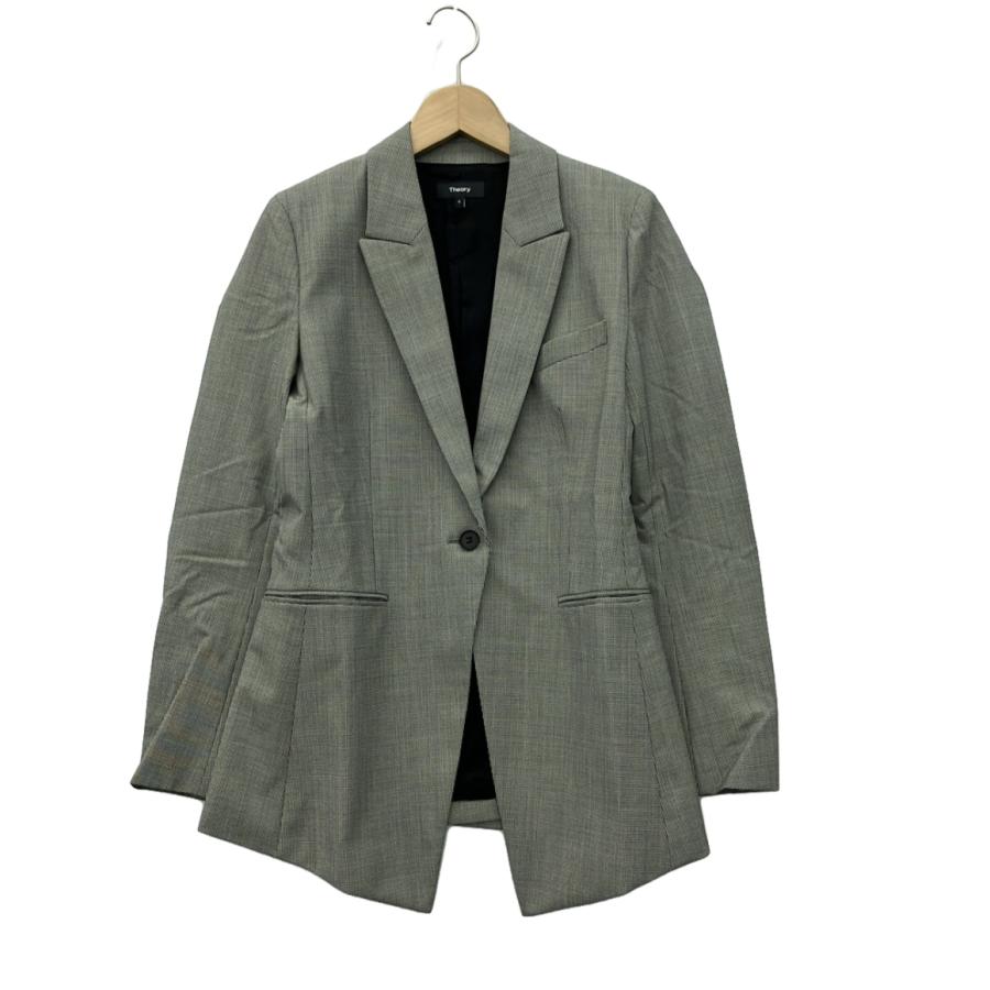＊美品＊theory テーラードジャケット　千鳥 美品 セオリー テーラードジャケット 千鳥格子柄 レディース