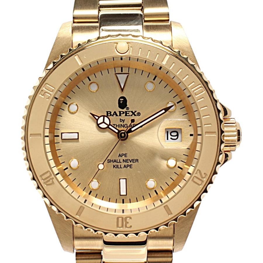 ★コグマ★A BATHING APE BAPEX 自動巻き 腕時計 アベイシングエイプ 腕時計 BAPEX 自動巻き ゴールド メンズ A BATHING