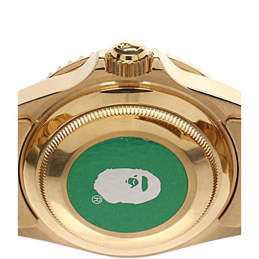 アベイシングエイプ 腕時計 BAPEX 自動巻き ゴールド メンズ A BATHING