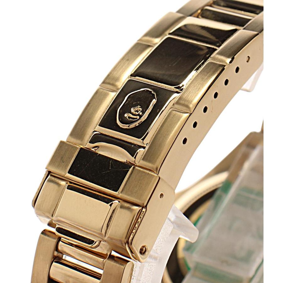 アベイシングエイプ 腕時計 BAPEX 自動巻き ゴールド メンズ A BATHING